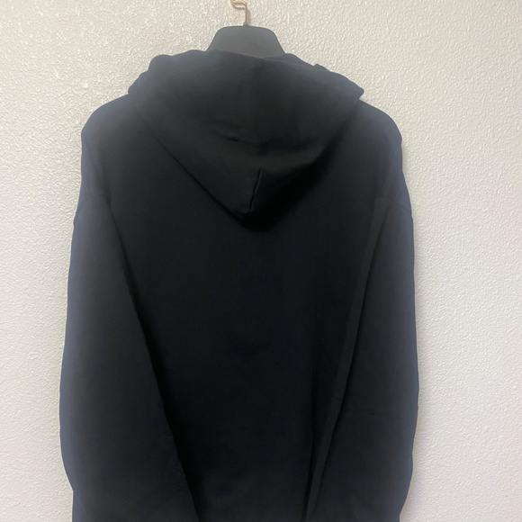 Black LV  With Front Pack Quarter Zip Hoodie - Picture 4 of 11